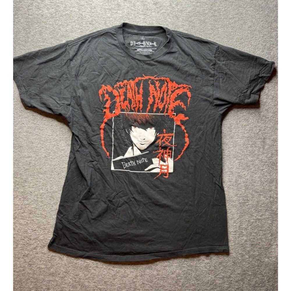 Death Note Anime Graphic T Shirt Black Ryuk Light Yagami Mens Large
